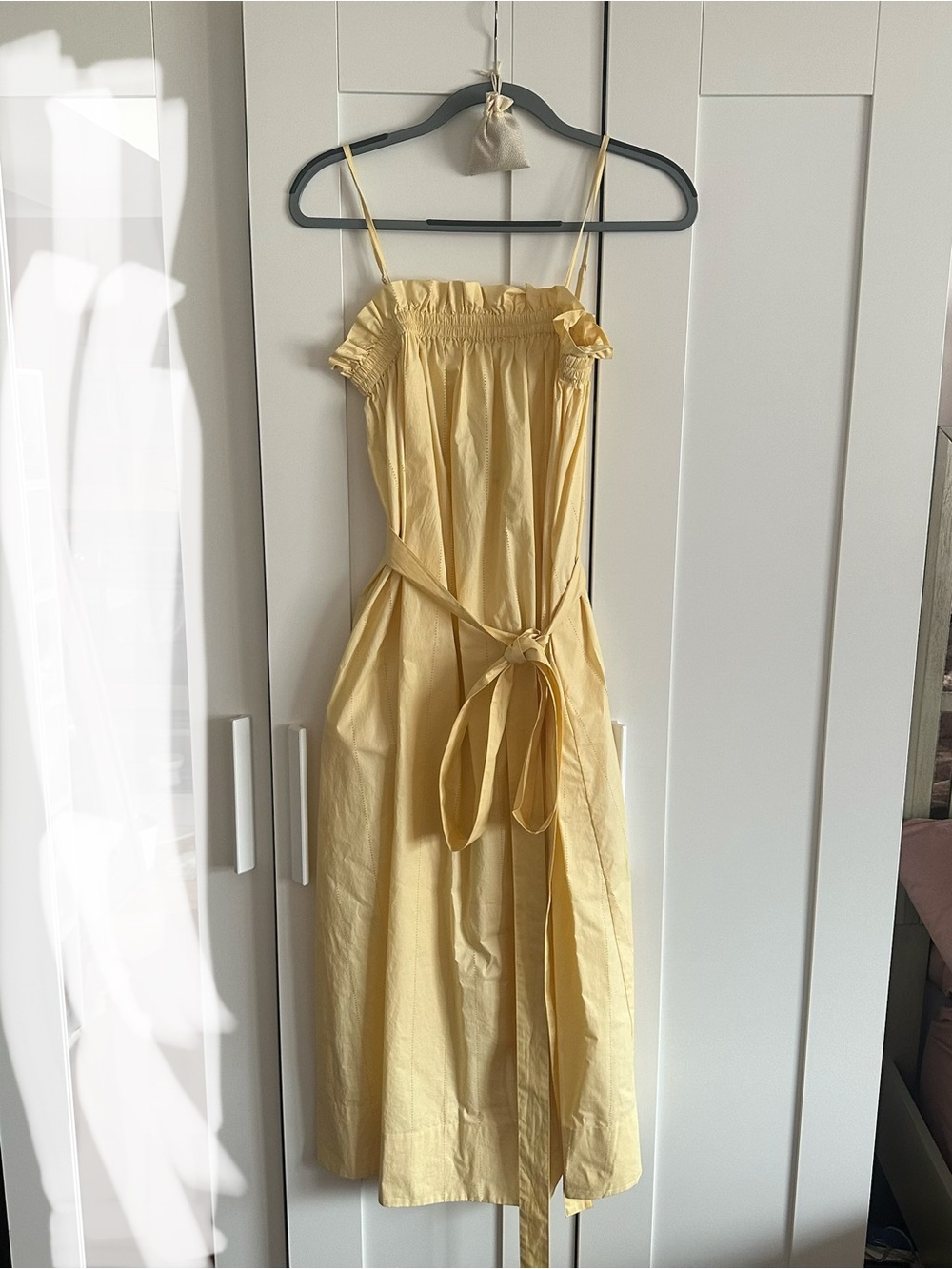 Tory Burch Butter Yellow Cotton Midi Dress Sz 0